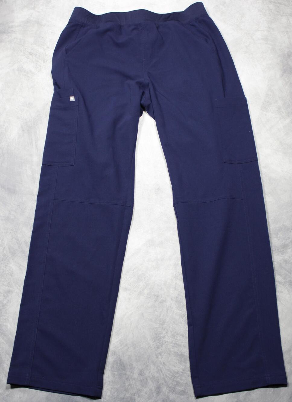 FIGS Technical Collection Cargo Pants Mens XL Blue Scrub Elastic Waist